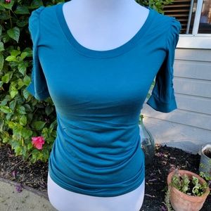 New DNA Couture Ruffle Sleeve Top - Teal